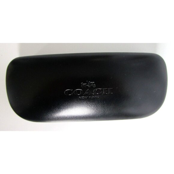 COACH New York Eyeglasses/Sunglasses Clamshell Case - Black & Coach Cloth/Wipe - Picture 2 of 13